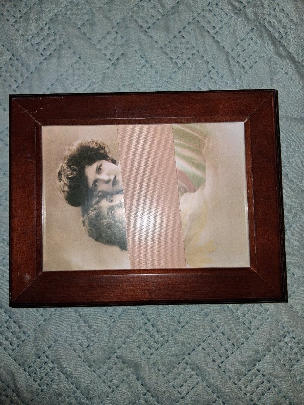 Wood Jewelry/Valet Box with Picture Frame